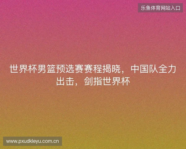 世界杯男篮预选赛赛程揭晓，中国队全力出击，剑指世界杯